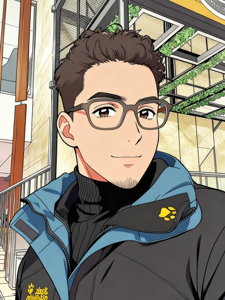 Lahcen Kazaz — anime-style portrait